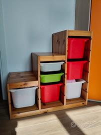 mobiletto Ikea in legno con cassetti