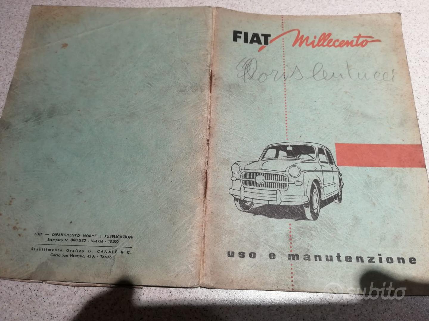 Libretto uso e manutenzione fiat 1100 - Accessori Auto In vendita a Firenze