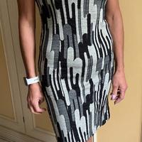 vestito nero e bianco donna