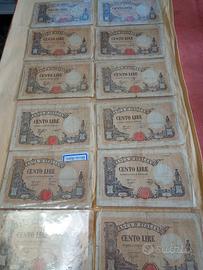lire 100 barbetti 12 banconote bassa 