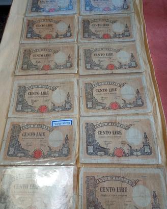 lire 100 barbetti 12 banconote bassa 