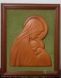 Quadro con immagine religione cristiana in legno