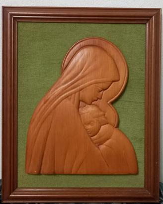 Quadro con immagine religione cristiana in legno