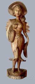 Grande statua balinese  in legno 1 m