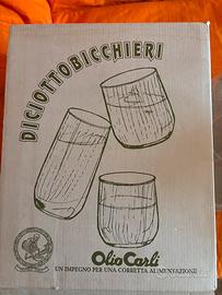 Set 18 bicchieri “Olio Carli” in vetro