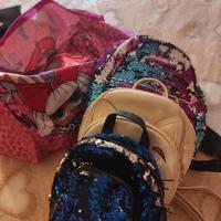 3 zaini bambina + borsa palestra bambina 
