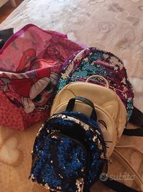 3 zaini bambina + borsa palestra bambina 