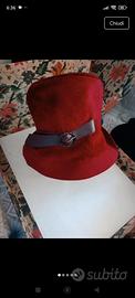 originale cappello donna vintage rosso anni 60