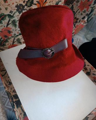 originale cappello donna vintage rosso anni 60