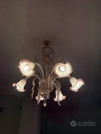 Lampadario in vetro di Murano