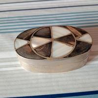 Cofanetto Ottone Placato Argento Vintage
