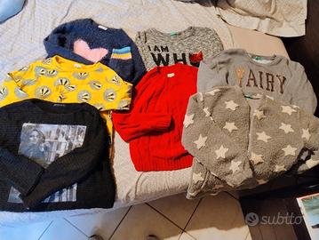 Abb.invernale -stock 7 maglioni bambina 10 a