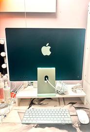 Apple iMAC  24” verde con tastiera e mouse
