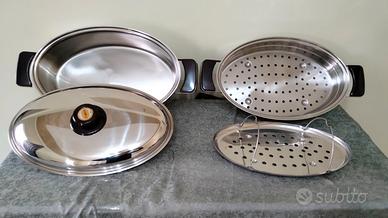 Tegame ovale per cucina a vapore