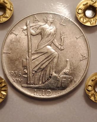 10 lire impero 1936 peiziata spl+