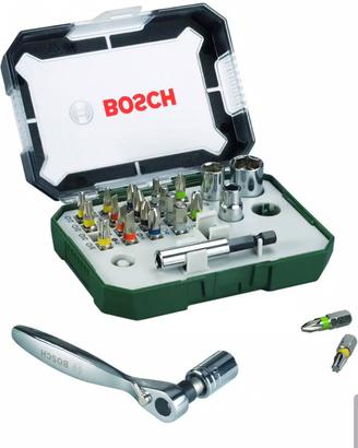 Bosch 26 pz. Set di Bit di Avvitamento con Cricche