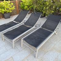 N.3 lettini esterno in alluminio grigio antracite