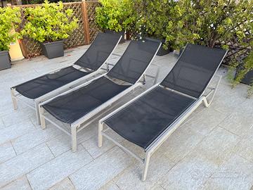 N.3 lettini esterno in alluminio grigio antracite