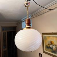 Lampadario swirl in vetro di Murano