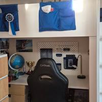 Letto a soppalco con materasso e scrivania!