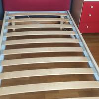 rete a doghe singola con testiera imbottita  sfode