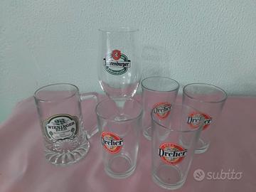 Set 6 bicchieri birra vintage - 4€/pz