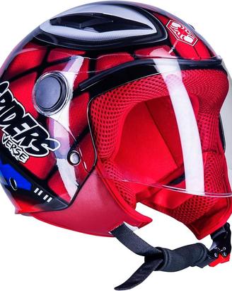 CASCO JET BIMBI GRAFICA SPIDERMAN MISURA YXL