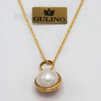Collana oro giallo 18kt ciondolo corallo A.115