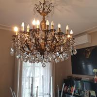 Lampadario a gocce cristallo