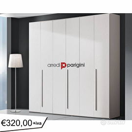 -Armadio 6 ante battenti-  2 COLORI A SCLETA
