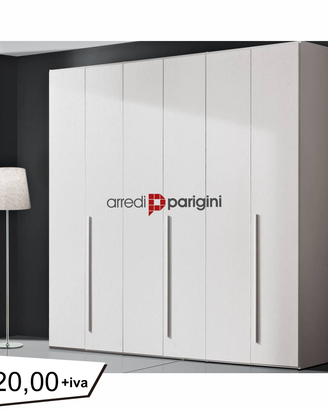 -Armadio 6 ante battenti-  2 COLORI A SCLETA
