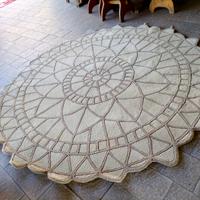 Tappeto rotondo con trama