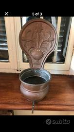 Acquasantiera in rame fine 800