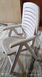 sedia in plastica da giardino 15E altra 8E ferro