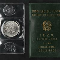 Moneta 500 Lire Argento "Anno Della Pace" 1986