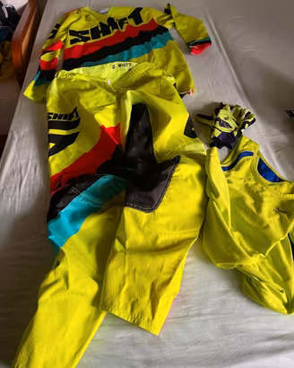 tuta motocross WHITE 3 NUOVA