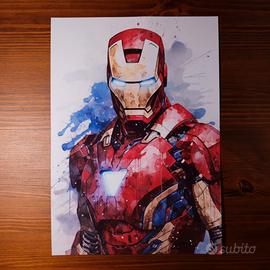 Poster/stampa Iron Man stile acquerello