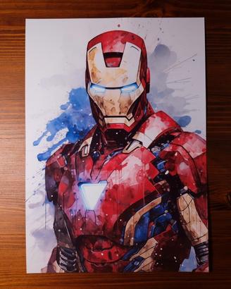 Poster/stampa Iron Man stile acquerello