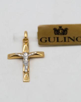 Ciondolo oro giallo e bianco 18 kt BSE.6