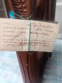 Scultura/Base per lampada da tavolo legno/ceramic 