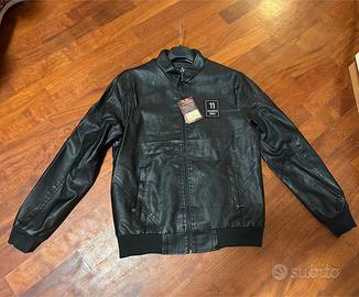 Giacca in ecopelle nera AE Hight Fashion