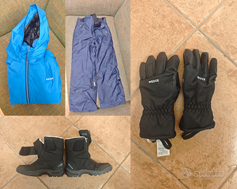 Kit neve bimbo: giacca, pantaloni, doposci, guanti