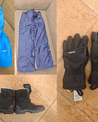 Kit neve bimbo: giacca, pantaloni, doposci, guanti