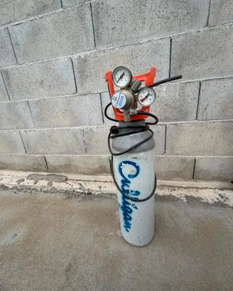 Bombola co2 con manometro Tunze