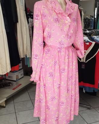 Abito Vintage Anni '80 a Fiori – Stile Romantico B