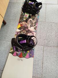 Snowboard APO GEM 145 + Attacchi Drake + Sacca