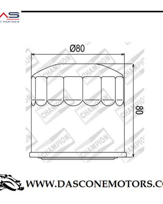 Filtro olio Champion COF102 Honda Vf 400 500 750 1
