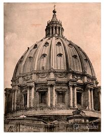 Stampa Antica Roma - Cupola San Pietro - Richter