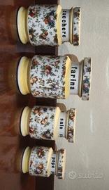 Contenitori vintage cucina farina zucchero pepe