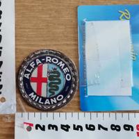 Emblema vintage logo ALFA ROMEO stemma alluminio